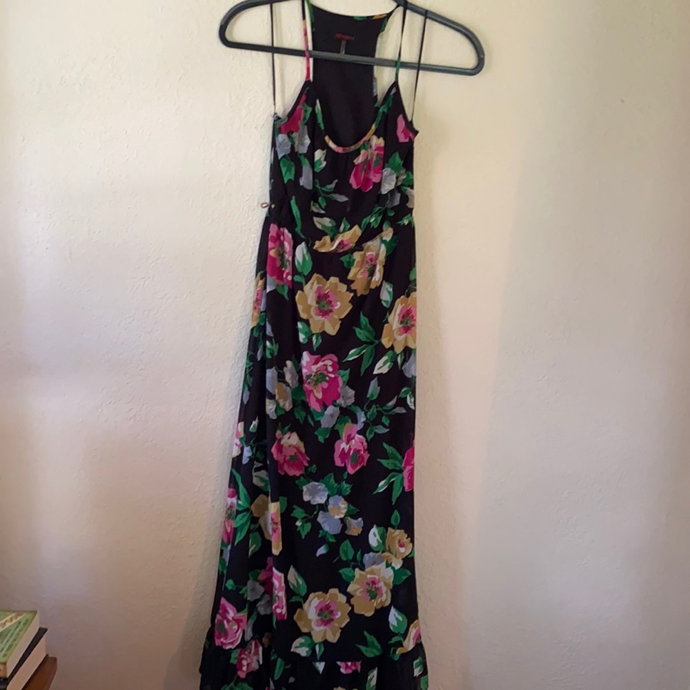 Black floral maxi dress SOLD